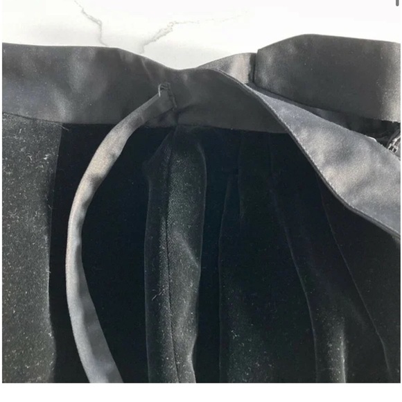 Vintage Velvet Tuxedo Satin Tie Waist High Rise Pants Size 6 - Picture 10 of 10